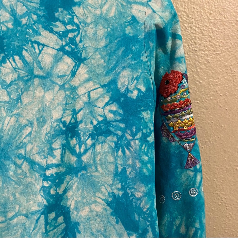 Blue Pattern Blazer - Picture 3 of 5